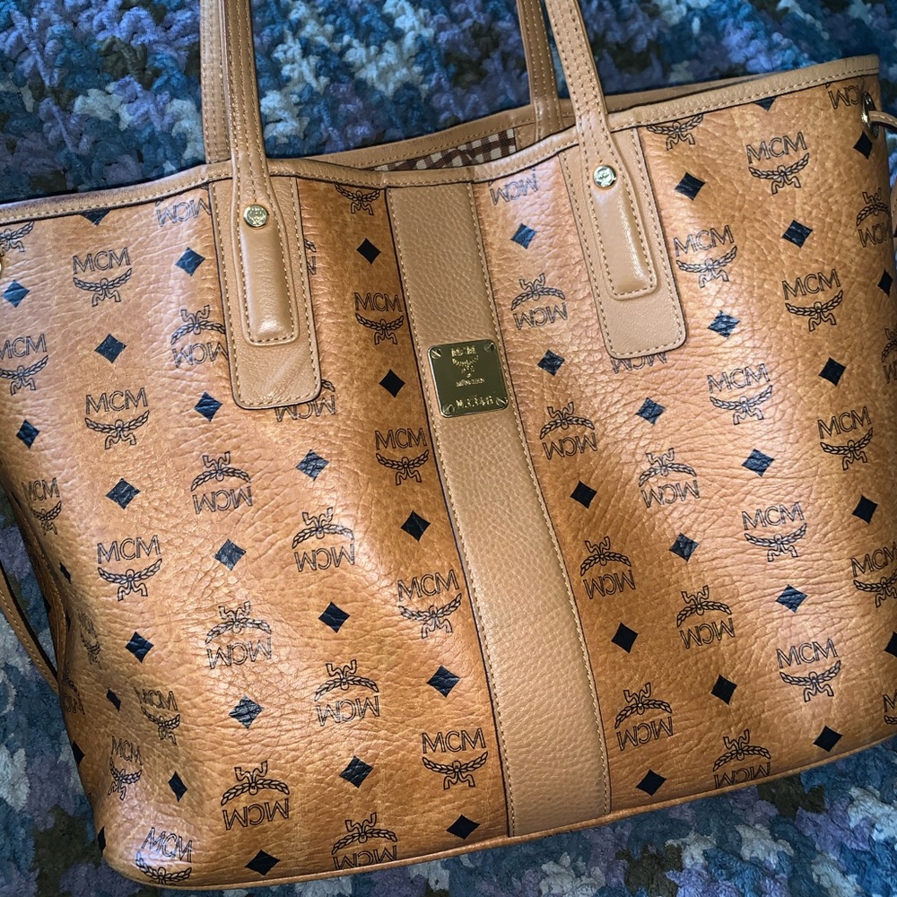 MCM BROWN REVERSIBLE TOTE BAG